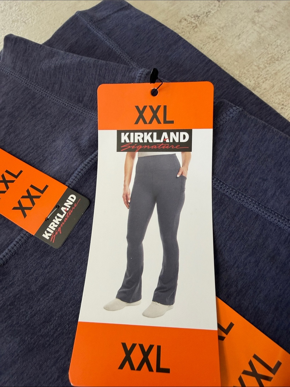 Kirkland Signature XXL Women's mini flare Pants - Heather Navy